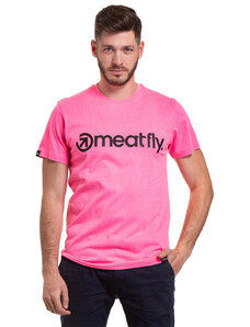 Meatfly tričko Logo 20 D - Neon Pink