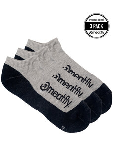 Meatfly ponožky Boot Triple pack Grey | Šedá