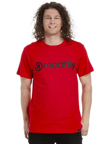 Meatfly pánské tričko MF Logo Bright Red | Červená | 100% bavlna