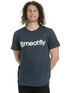 Meatfly pánské tričko MF Logo Navy Heather | Modrá
