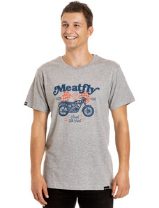 Meatfly pánské tričko Loud And Fast Grey Heather | Šedá