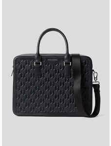 Kožená kabelka Karl Lagerfeld černá barva