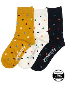 Meatfly ponožky Lexy Triple Pack Mini Dots | Mnohobarevná