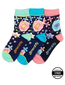 Meatfly ponožky Lexy Triple Pack Flowers | Mnohobarevná