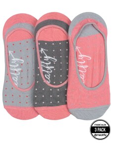 Meatfly ponožky Low Socks Triple Pack Grey Dots | Šedá
