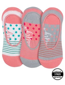 Meatfly ponožky Low Socks Triple Pack Grey Stripe | Šedá