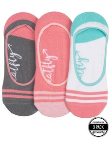 Meatfly ponožky Low Socks Triple Pack White | Bílá