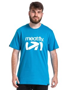 Meatfly pánské tričko Podium Ocean Blue | Modrá