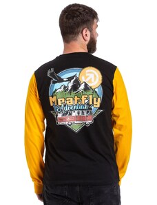 Meatfly pánské tričko s dlouhým rukávem Judgement Deep Yellow / Black | Černá