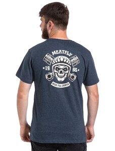 Meatfly pánské tričko Ride Till Death Navy Heather | Modrá