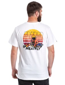 Meatfly pánské tričko Marmi White | Bílá