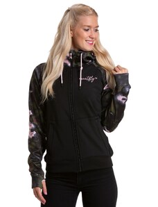 Meatfly dámská technická mikina Alisha Storm Camo Pink / Black | Růžová