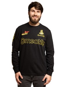 Meatfly pánské tričko s dlouhým rukávem Big Shock Dakar Black | Černá | 100% bavlna