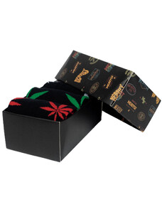 Meatfly pánské ponožky Ganja Black Gift Pack | Mnohobarevná