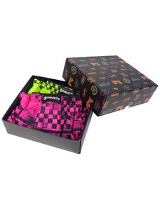 Meatfly pánské trenýrky Agostino Checkered Gift Pack | Růžová