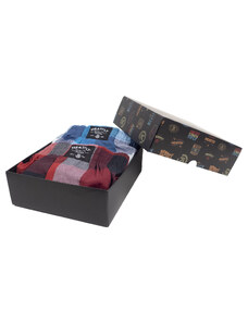 Meatfly pánské boxerky Doug Blue / Red Gift Pack | Modrá