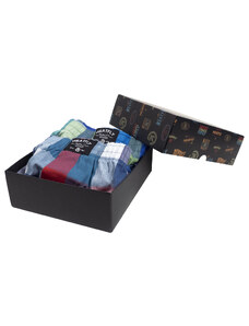 Meatfly pánské boxerky Doug Navy Red / Green Gift Pack | Červená