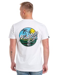 Meatfly pánské tričko Beacher White | Bílá