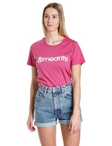 Meatfly dámské tričko MF Logo Raspberry | Růžová