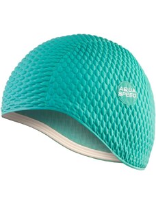 AQUA SPEED Woman's Swimming Cap Bombastic Marine Green Pattern 04