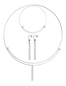 GeorGina Dámské šperkové sety bublifuk, náhrdelníky, náušnice a náramky s křišťálovými korálky s duhovým polopokovem