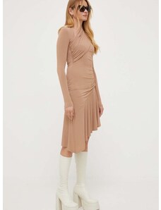 Šaty Pinko béžová barva, mini