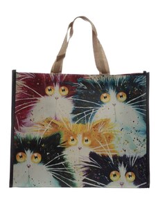 Nákupní taška s barevnými kočkami