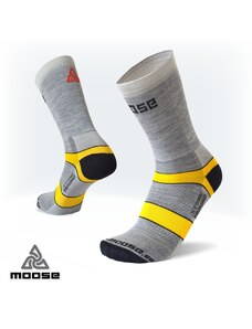 STONE MERINO outdoorové funkční ponožky Moose šedá XS