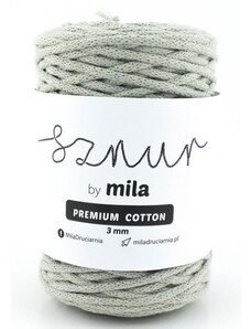 Bavlněná šňůra MILA Premium Cotton 3 mm - olivová jasná