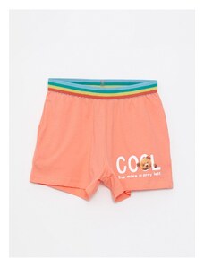 LC Waikiki Girls' Shorts with an Elastic Printed Waist