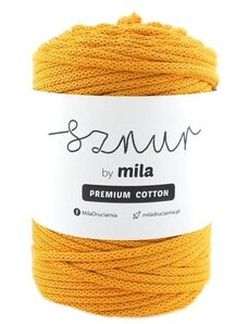 Bavlněná šňůra MILA Premium Cotton 3 mm - žlutá
