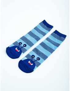 Dětské protiskluzové ponožky Shelovet s modrými pruhy příšerky