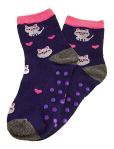 Non-slip Children's Socks Shelvt Navy Cats