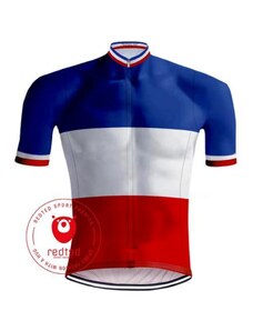 REDTED Tricolor French Champion Retro cyklistický dres - RedTed