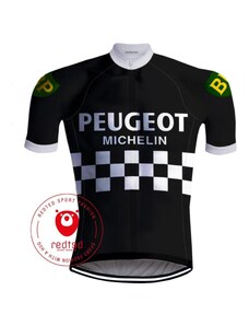 REDTED Peugeot Vintage Cyklistický dres - REDTED - Black
