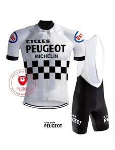REDTED Vintage bílé cyklistické oblečení Peugeot - RedTed