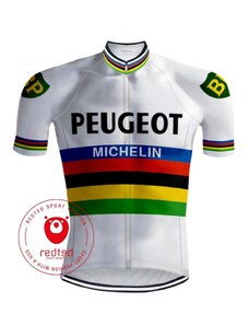 REDTED Vintage cyklistický dres Peugeot Rainbow - RedTed