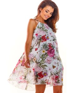 Awama Dámské letní šaty s květinovým potiskem A289