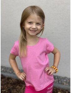 Dívčí tričko s krátkým rukávem LOSAN, růžové ESSENTIALS