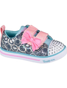 VZOROVANÉ DÍVČÍ TENISKY SKECHERS SPARKLE LITE-LIL HEARTSLAND Modrá