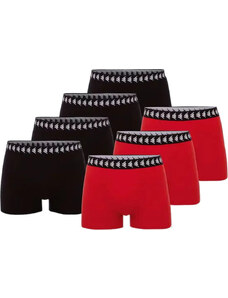 ČERNO-ČERVENÁ SADA BOXEREK KAPPA ZID 7PACK BOXER SHORTS Černá