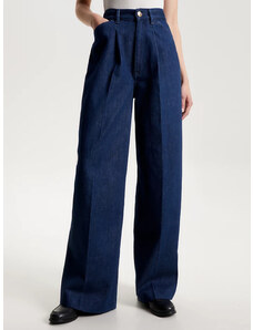 Tommy Hilfiger dámské tmavě modré džíny se širokými nohavicemi