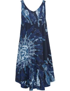 bonprix Žerzejové šaty s batikovaným vzorem Modrá