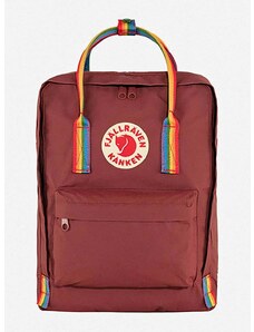 Batoh Fjallraven Kanken Rainbow červená barva, velký, s aplikací, F23620.326.907-326