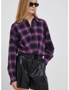 Kraťasy Dkny dámské, černá barva, hladké, high waist