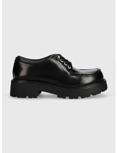 Kožené polobotky Vagabond Shoemakers COSMO 2.0 dámské, černá barva, na platformě, 5649.004.20