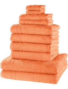 bonprix Souprava ručníků (10dílná) Oranžová