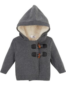 bonprix Pletený kabátek pro miminka, s copánkovým vzorem Šedá