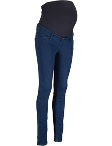 bonprix Těhotenské termo džíny s hebounkou vnitřní stranou Modrá