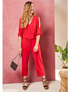 bonprix Jumpsuit Červená